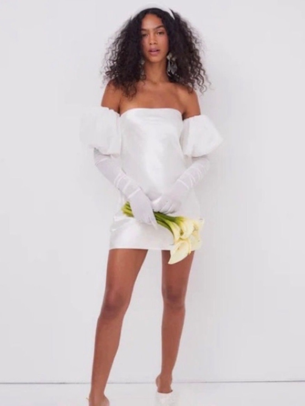 For Love & Lemons Hazel Mini Dress in White